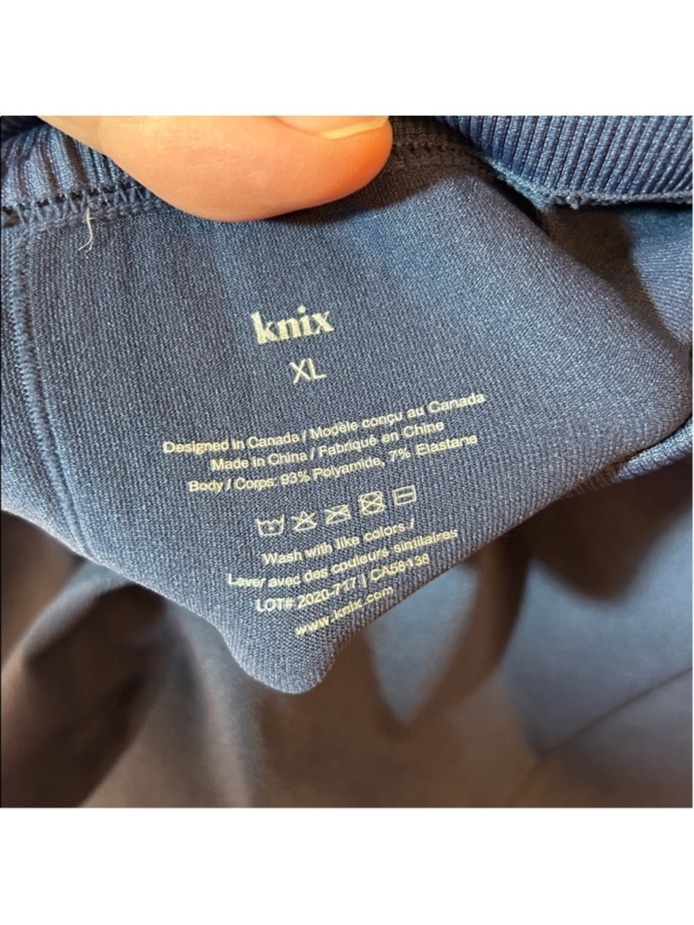 Knix Good to go seamless blue leggings size XL - Picture 3 of 5